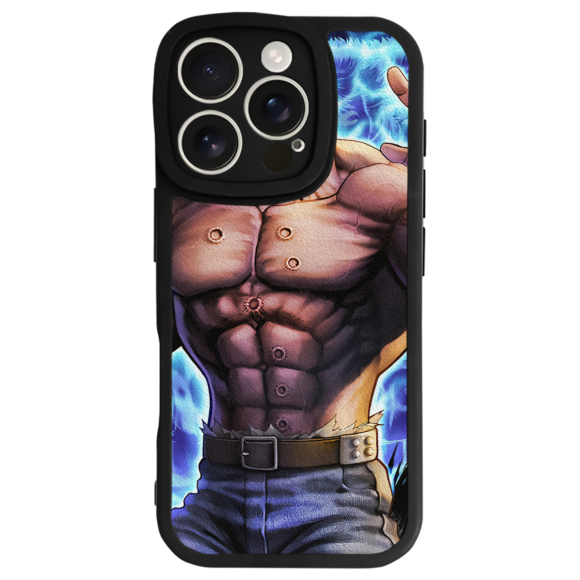 （画像用） 北斗の拳 Fist of the North Star 【iPhone 16シリーズ対応】シリコンスマホケース（レザー調） 材質：シリコン
